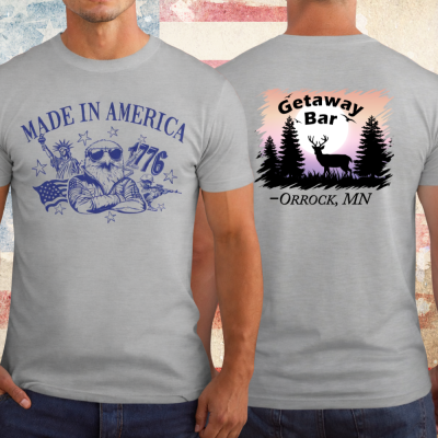 Getaway Bar Crewneck Made in America T-Shirt