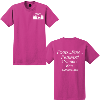 Getaway Bar Crewneck T-Shirts - Food, Fun & Friends!