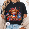 Highland Cow 4th of July T-Shirt