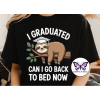 Graduated Sloth Black Graduated Sloth T-Shirt