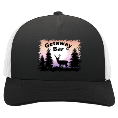 Hat Weekend Black Full Color Getaway Bar Trucker Hat