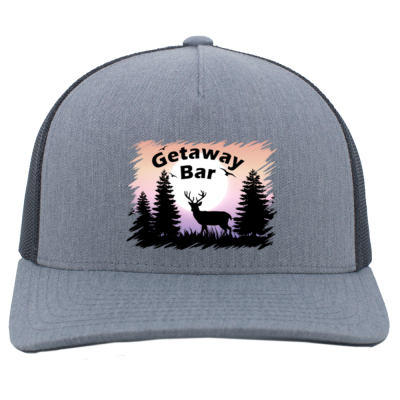 Hat Weekend Heather Gray Full Color Getaway Bar Trucker Hat