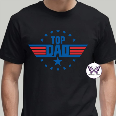 Top Dad Black Top Dad T-Shirt