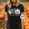 Peace Love Halloween Black Peace Love Halloween T-Shirt