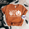 Peace Love Halloween Orange Peace Love Halloween T-Shirt