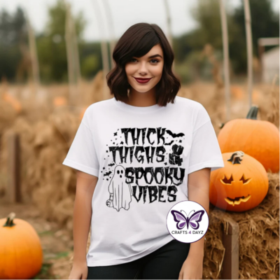 Thich Thighs Spooky Vibes Thick Thighs Spooky Vibes T-Shirt
