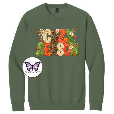 cozy season crewneck (1) Cozy Season Faux Crochet Crewneck